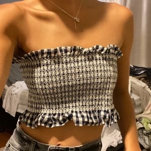 Zara gingham tube top